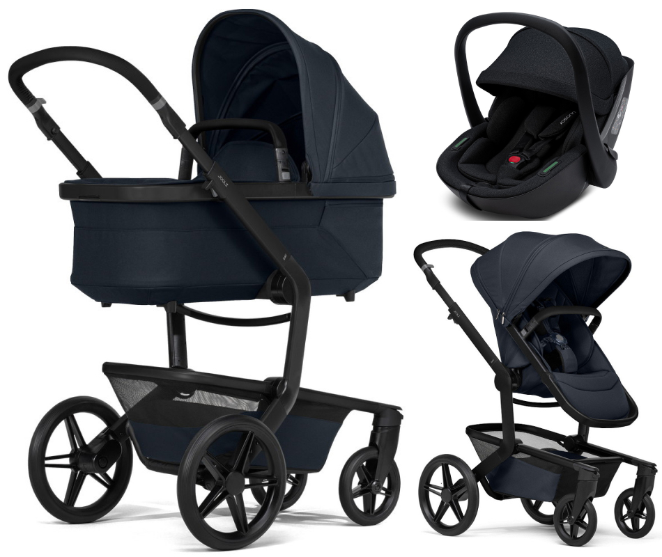 Детская коляска 3 в 1 Joolz Day 5 и автокресло Osann Cuddle Carbon Dark Navy Blue