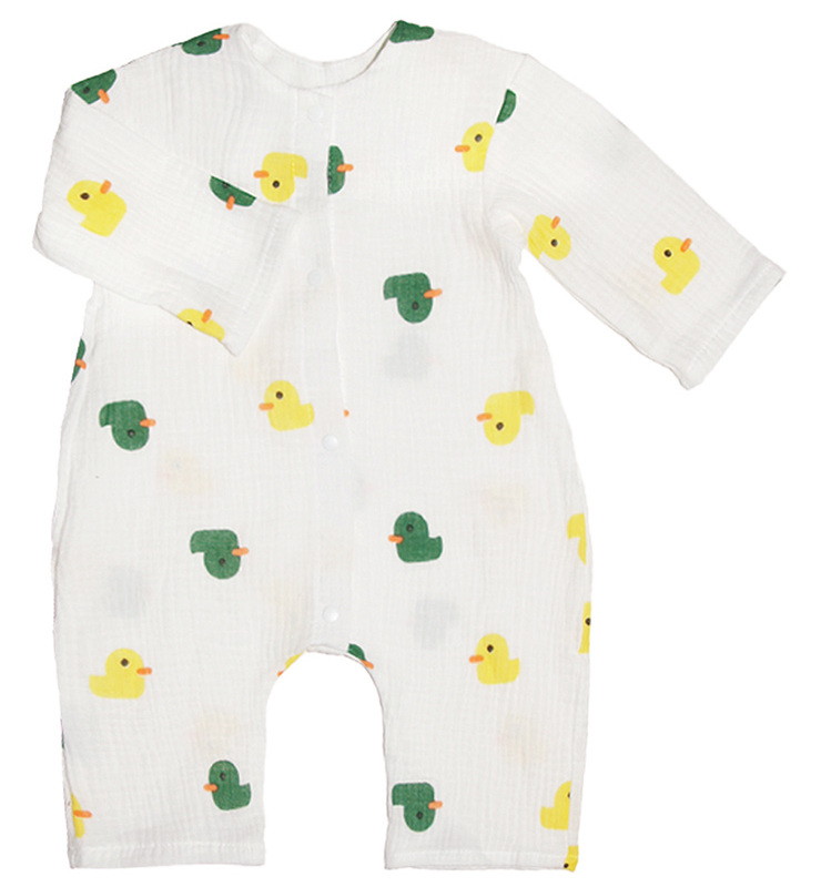 Комбинезон Сонный Гномик Токио из муслина ЧЗ 1003/34 утки желто-зеленые 62