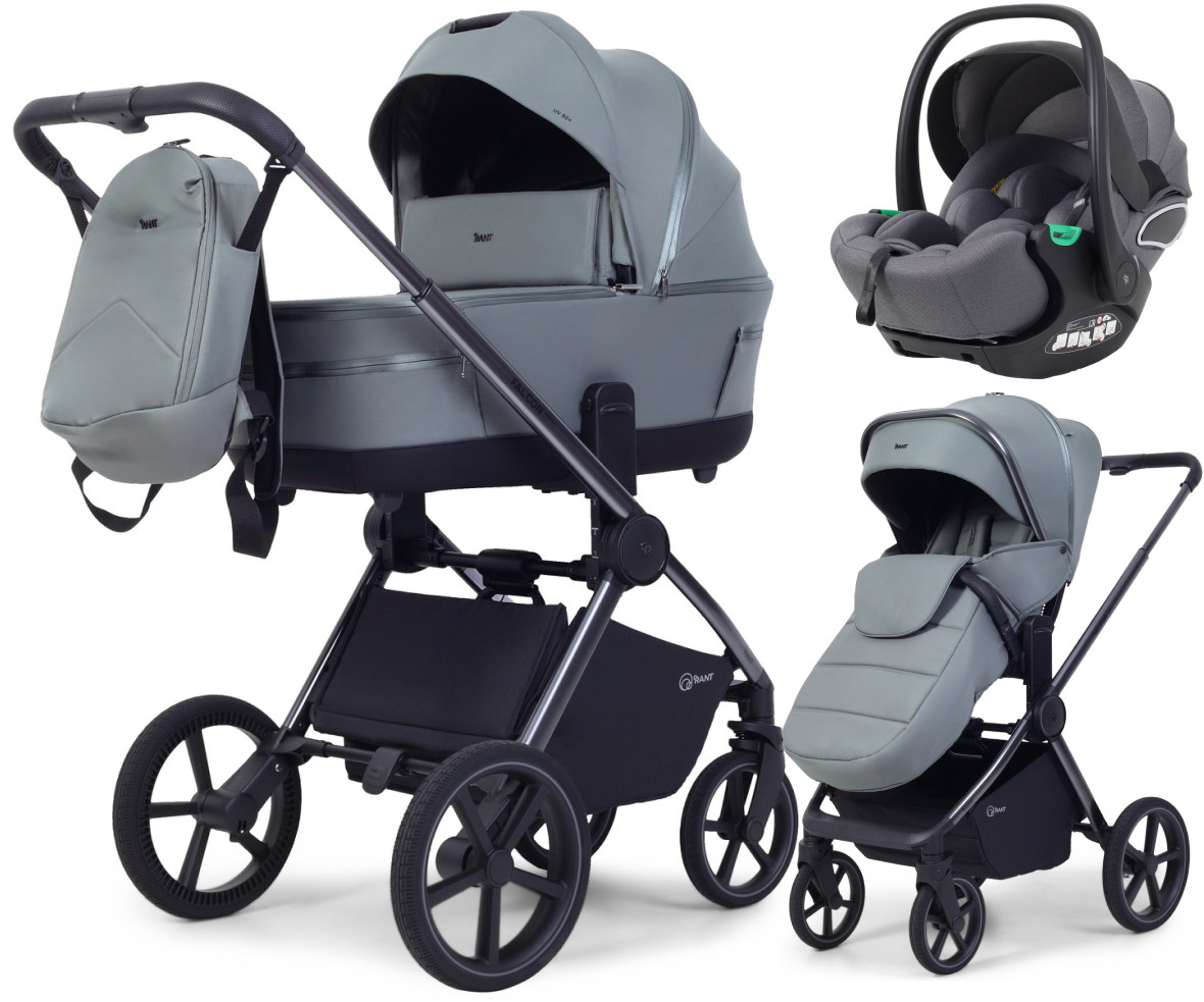 Детская коляска Rant Falcon Soft Therm 3 в 1 с автокреслом Evomax Grey Olive