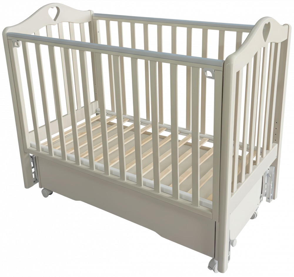 Детская кроватка Кедр Дарина 2 (маятник универсальный,колесо) кашемир