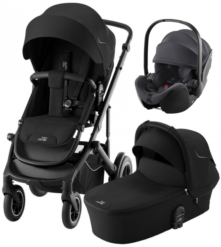 Коляска 3 в 1 Britax Roemer Smile 5Z и автокресло Baby-Safe Pro Midnight Grey Space Black