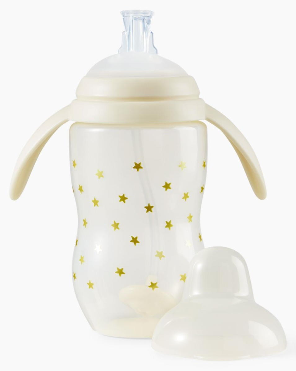 Поильник Happy Baby с трубочкой и ручками 360 мл 14016 cream
