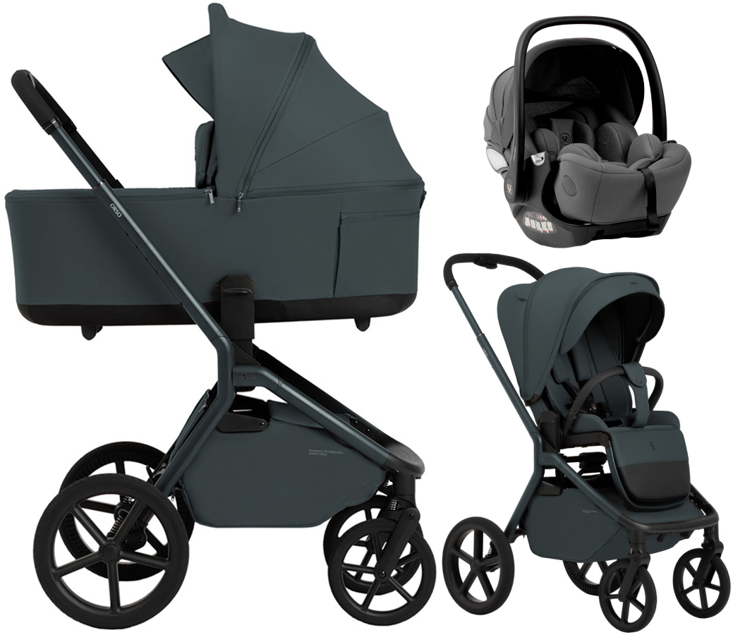 Коляска 3 в 1 Sweet Baby SBL Orso New + автокресло Premier Grey Emerald