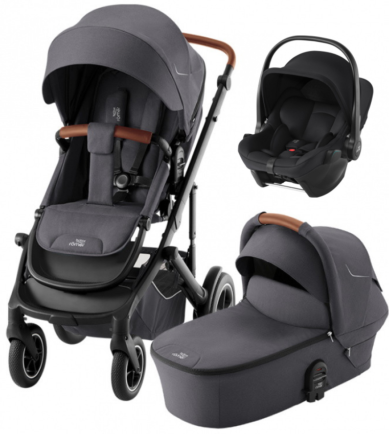 Коляска 3 в 1 Britax Roemer Smile 5Z и автокресло Baby-Safe Core Space Black Midnight Grey