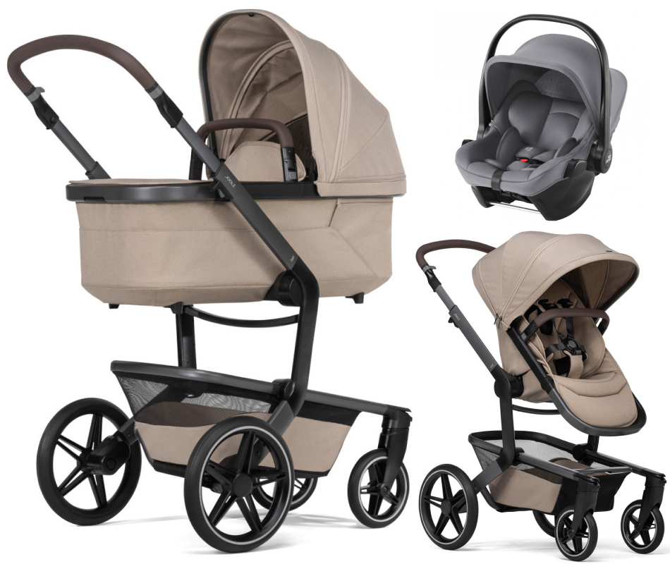 Детская коляска 3 в 1 Joolz Day 5 и автокресло Baby-Safe Core Frost Grey Sandy Taupe