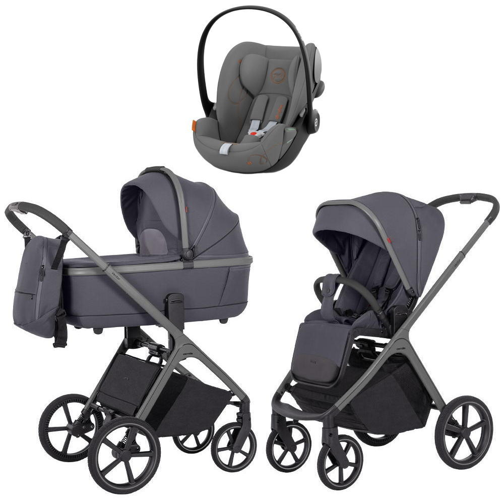Коляска Carrello Vector CRL-6550 и автокресло Cybex Cloud G i-Size Lava Grey 3 в 1 Landscape Grey