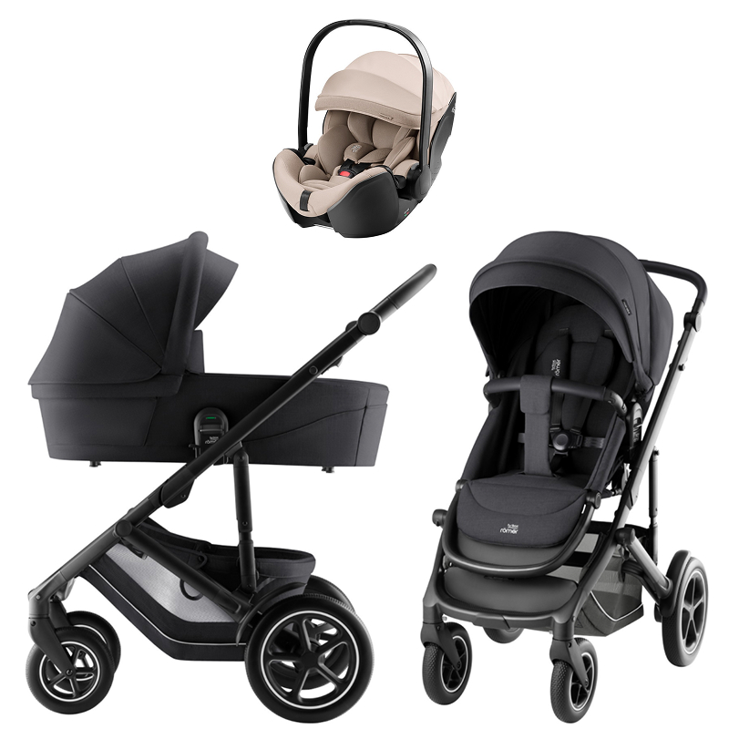 Коляска 3 в 1 Britax Roemer Smile 5Z Style и автокресло Baby-Safe PRO Style Teak Carbon Black