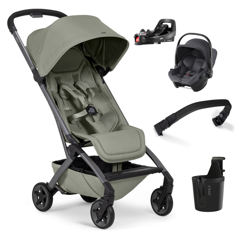 Прогулочная коляска Joolz Aer 2 SE и автокресло Baby-Safe Core Midnight Grey и база Vario Base 5Z Sage green