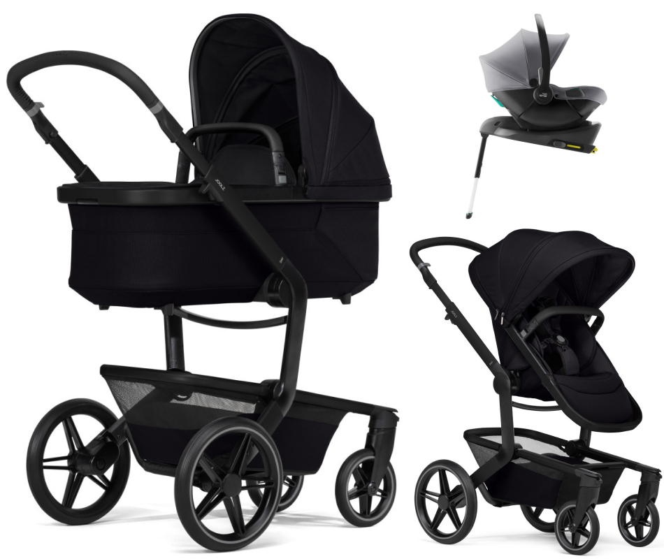 Детская коляска 4 в 1 Joolz Day 5 и автокресло Baby-Safe Core Frost Grey и база Baby-Safe Core без адаптеров Space Black
