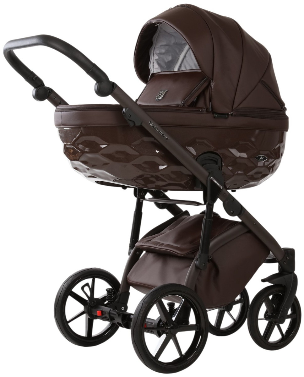 Детская коляска Adamex Chantal Pro Natura 3 в 1 CN-17-COFFEE (ШОКОЛАД КОЖА)