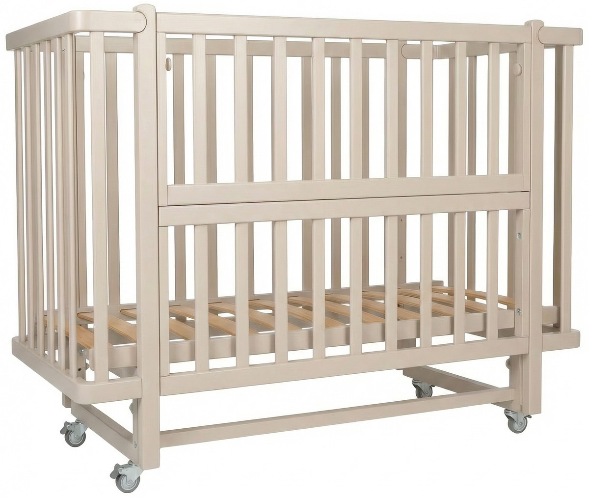 Детская кроватка Polini kids Simple 355 с маятником кашемир