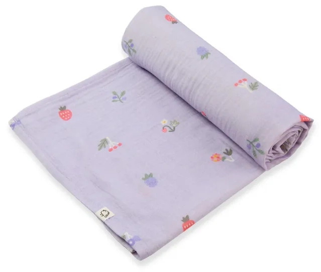 Пелёнка муслиновая Buba Kids, 115х115 см BKMUSSW33 Таёжные ягоды