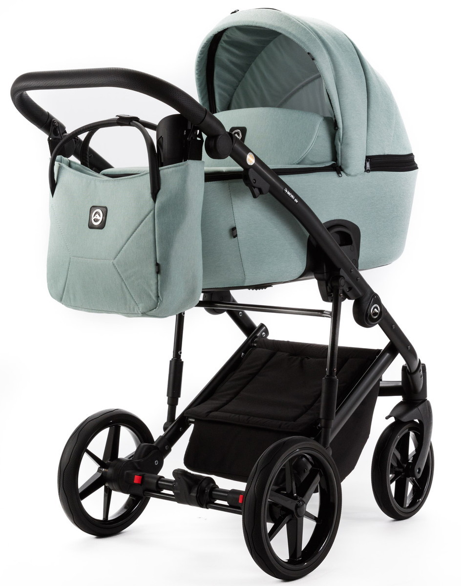 Детская коляска Adamex Mobi New 2 в 1 MN-TK27 TIP (СЕРО-ЗЕЛЕНЫЙ)