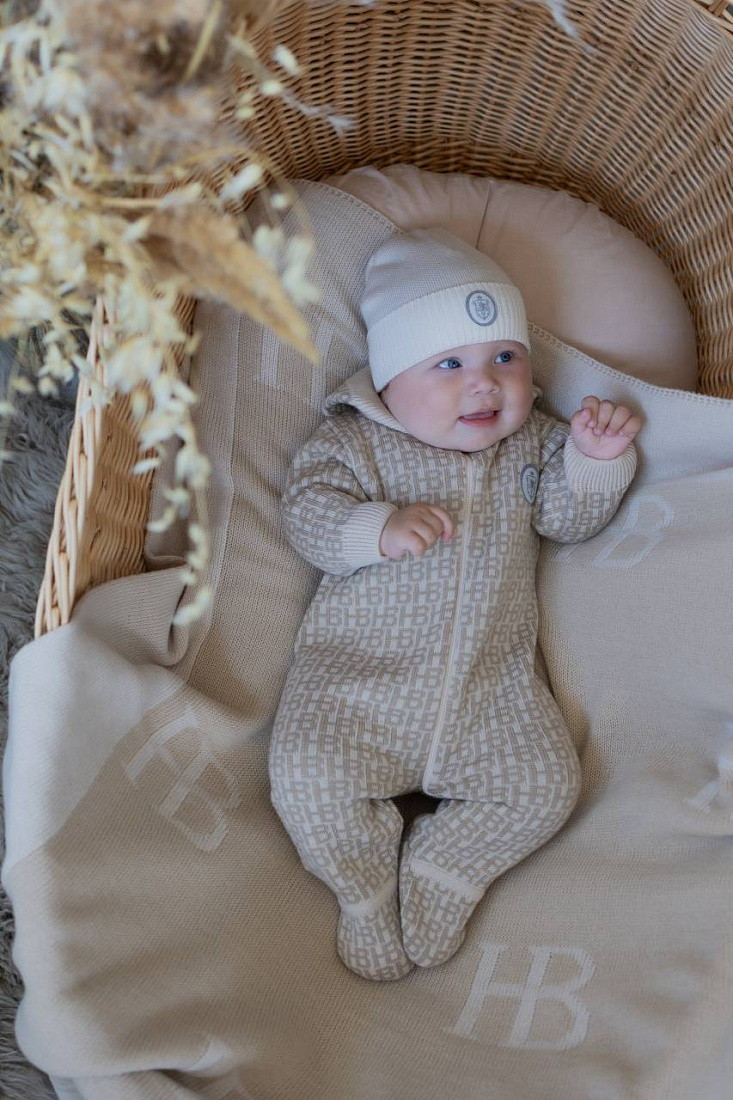 Комбинезон с капюшоном НаследникЪ Выжанова НВ НВ6020 ЧЗ бежевый 56