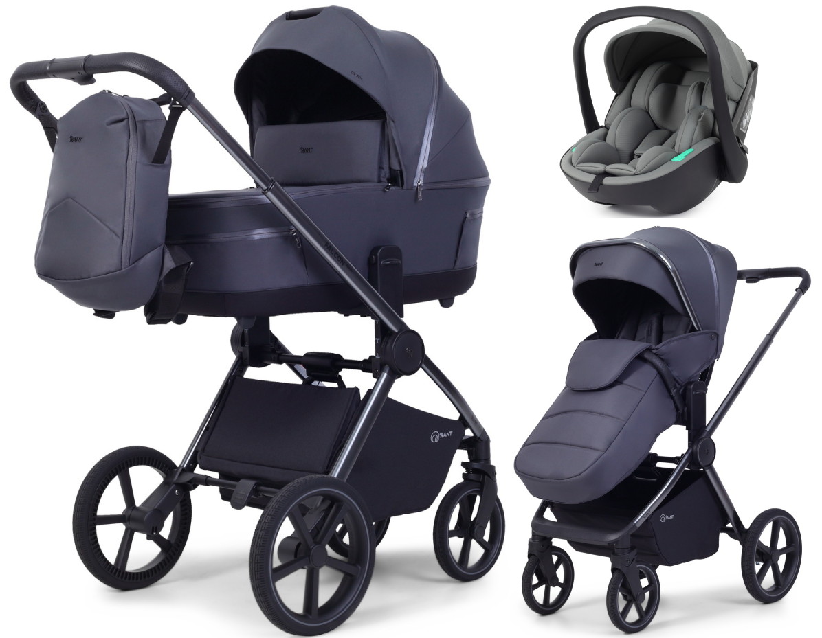 Детская коляска Rant Falcon Soft Therm 3 в 1 с автокреслом Miro Olive Graphite