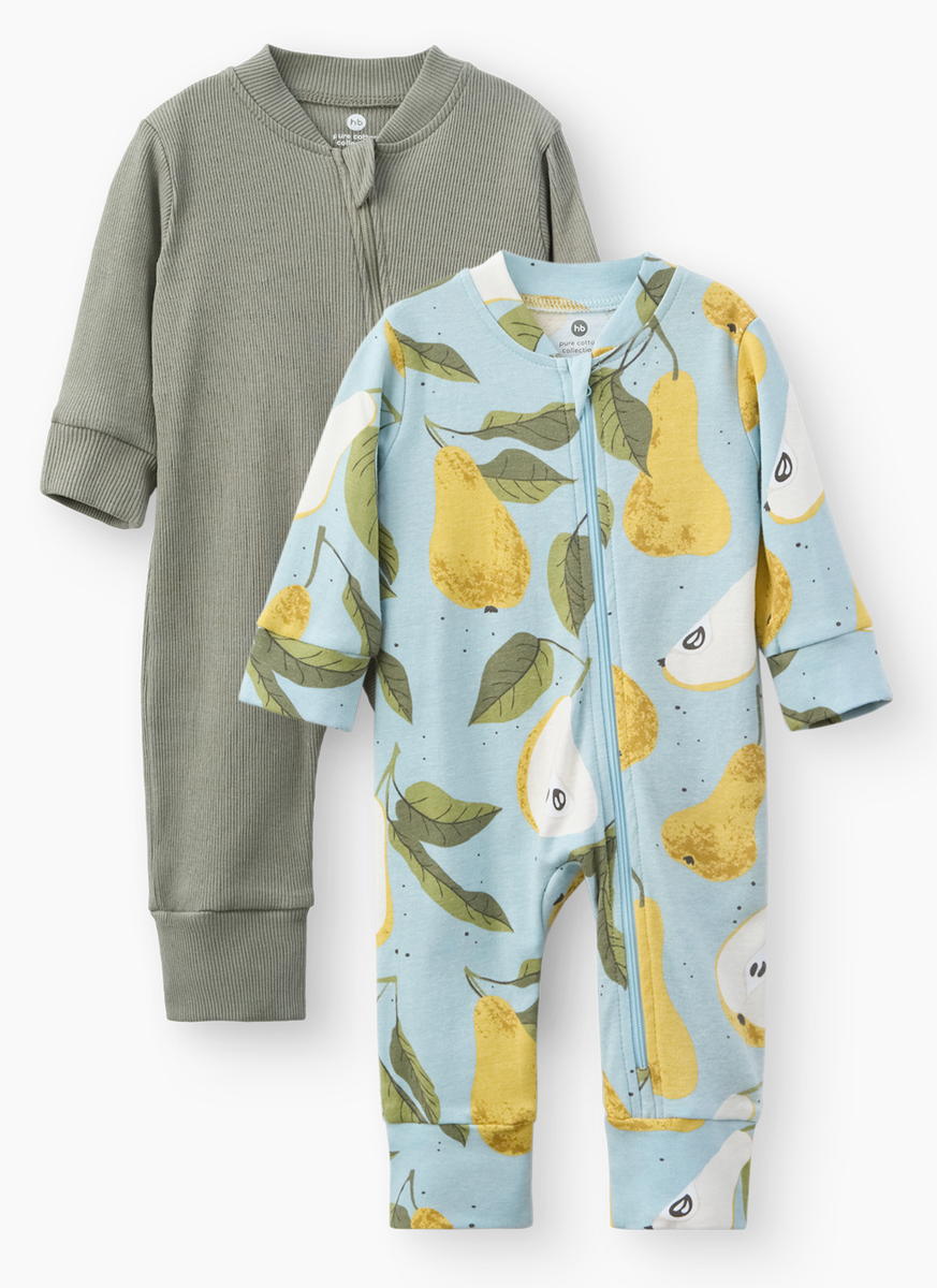 Пижамный комбинезон Happy Baby 2 шт. 90136-0 ЧЗ груша/pear 62