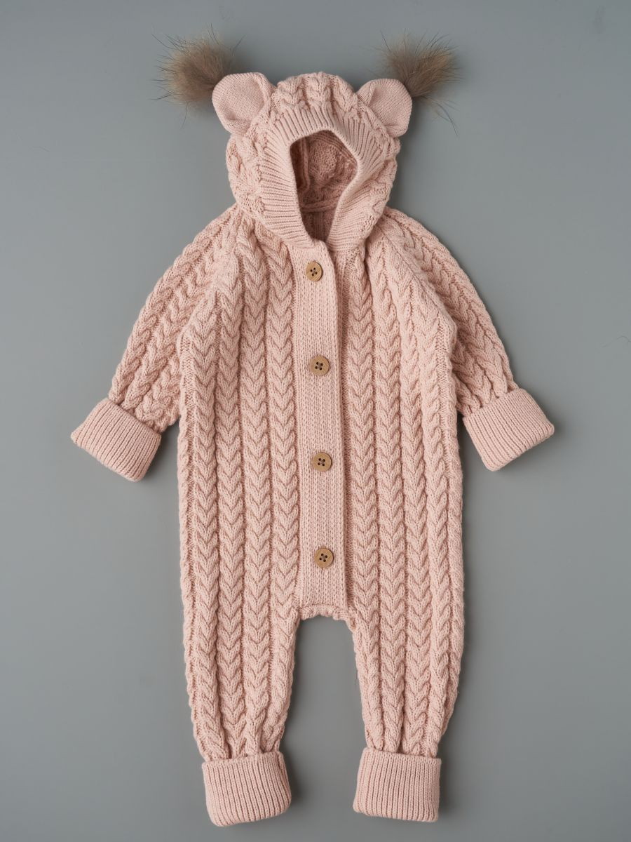 Комбинезон с капюшоном Little Star Белочка 800231 (ЧЗ-нк) пудра 56