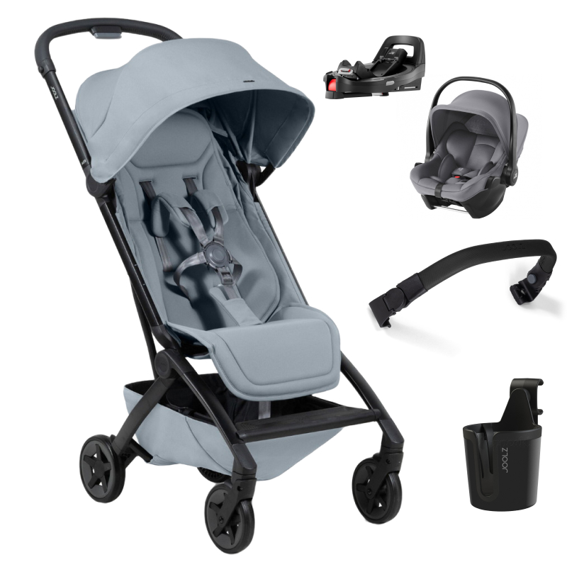 Прогулочная коляска Joolz Aer 2 SE и автокресло Baby-Safe Core Frost Grey и база Vario Base 5Z Pebble Grey