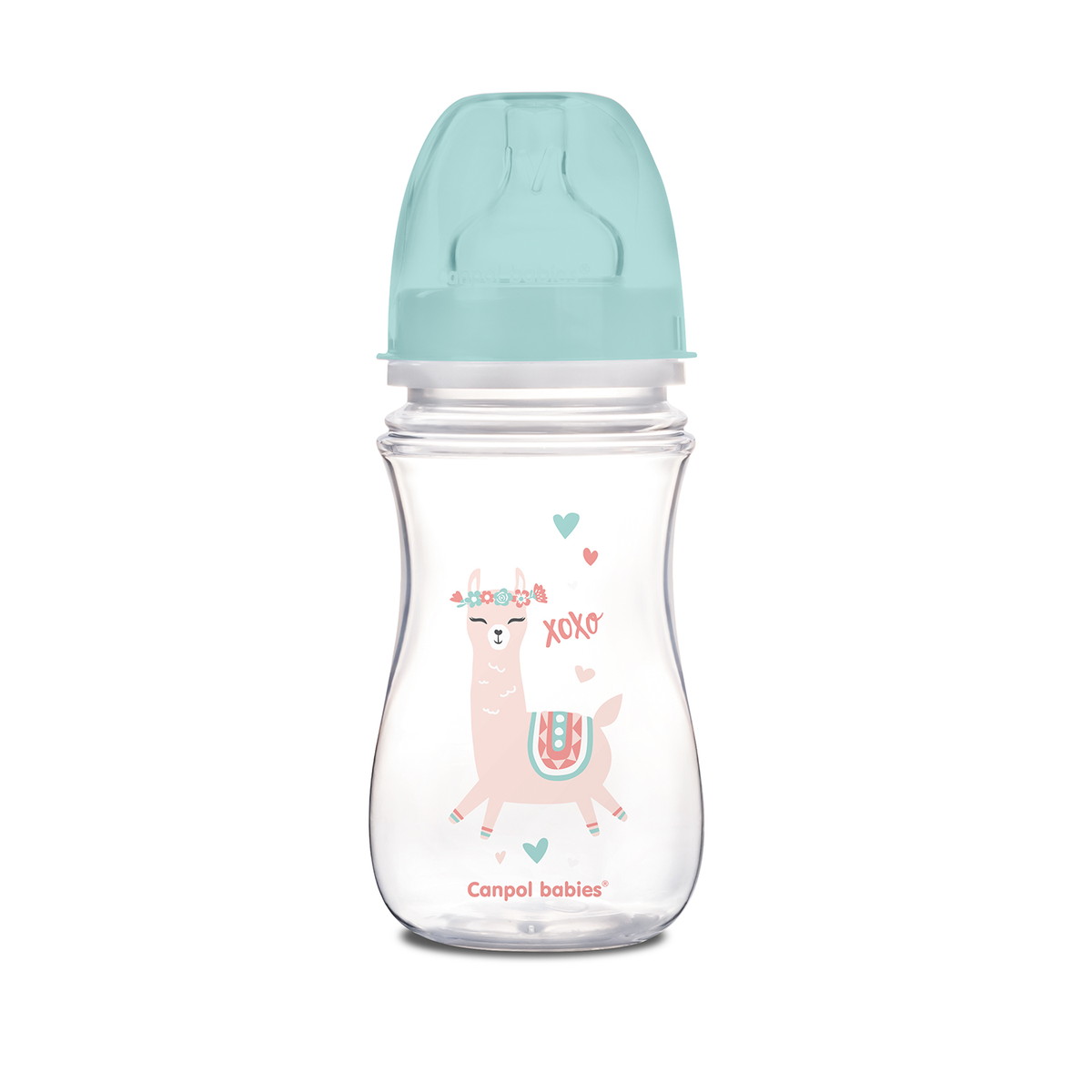Бутылочка для кормления Canpol babies Exotic Animals c широким горлом 240 мл, 3+ мес, 35/221 зеленый