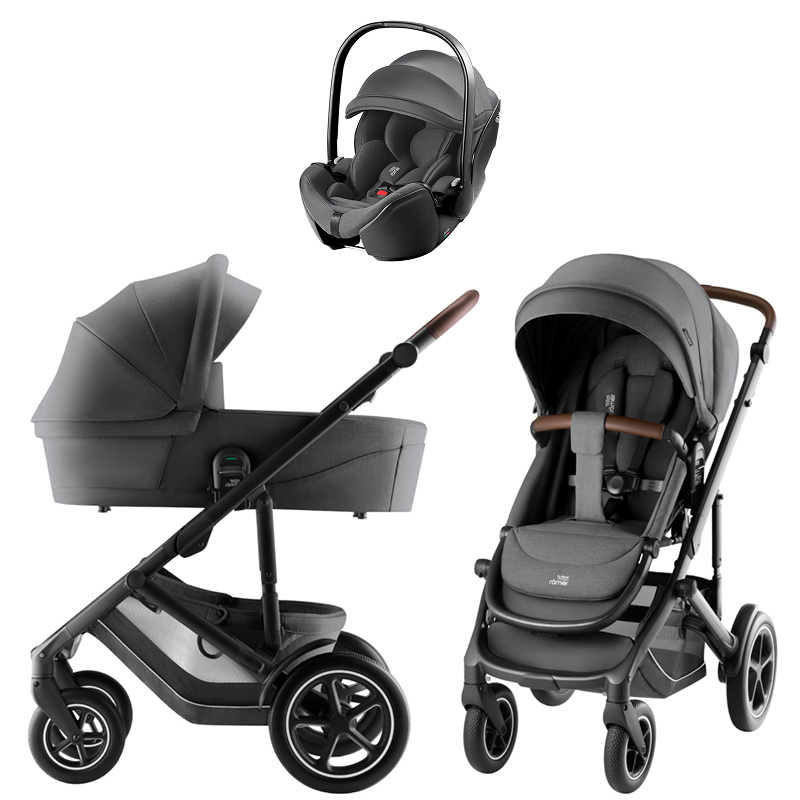 Коляска 3 в 1 Britax Roemer Smile 5Z Style и автокресло Baby-Safe Pro Classic Deep Grey Mineral Grey