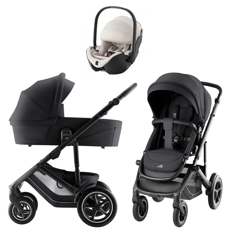 Коляска 3 в 1 Britax Roemer Smile 5Z Style и автокресло Baby-Safe PRO LUX Soft Taupe Carbon Black