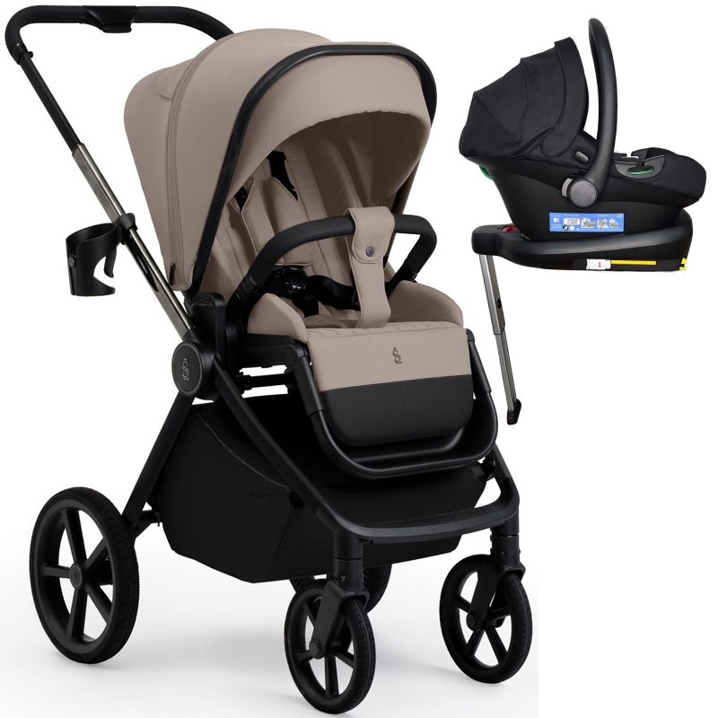Прогулочная коляска Sweet Baby SBL Elegante Therma + автокресло Elegante Plus с базой i-Size ISOFIX DK780 Beige