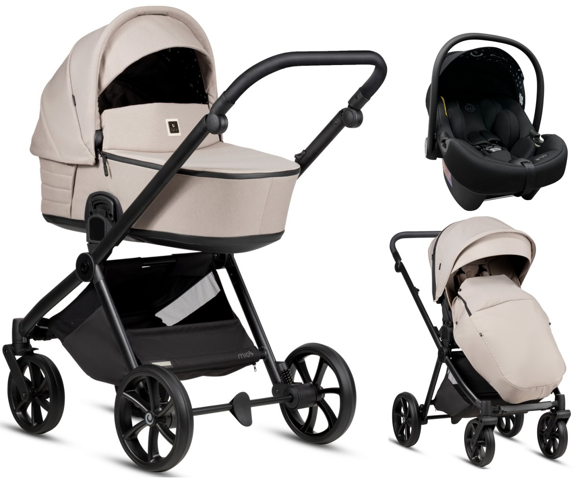 Детская коляска Tutis Mio 3 Plus Essential New 3 в 1 с автокреслом Elo Lux EduSky Black 1622611 Moon Rock