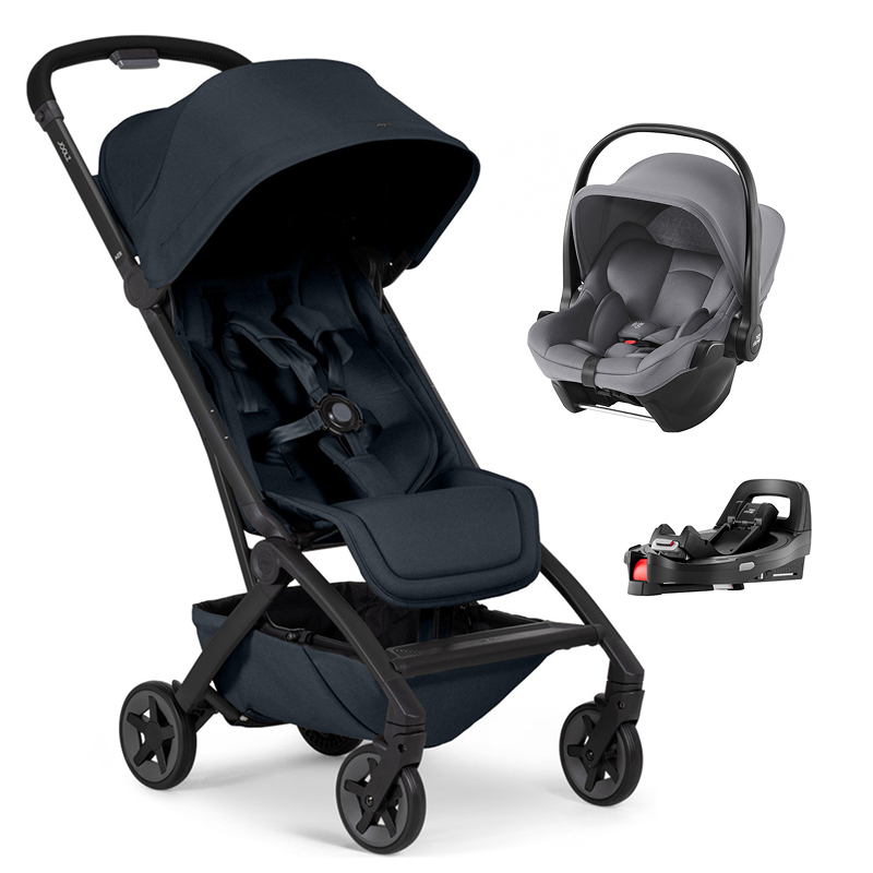 Прогулочная коляска Joolz Aer 2 и автокресло Baby-Safe Core Frost Grey и база Vario Base 5Z Dark navy blue