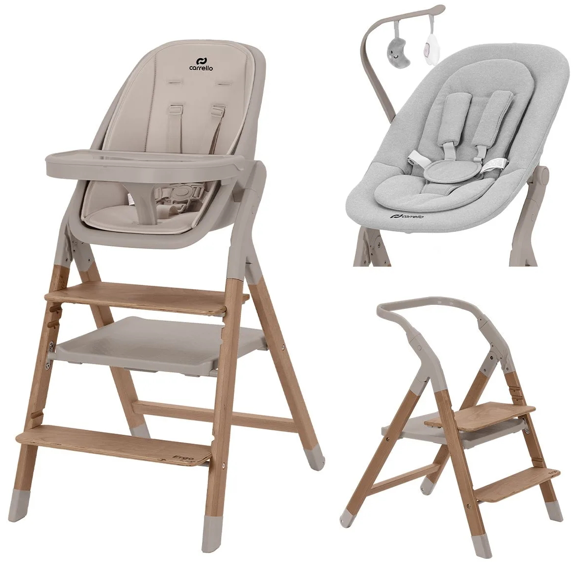 Стульчик для кормления Carrello Ergo CRL-16701 4 в 1 Shadow Beige