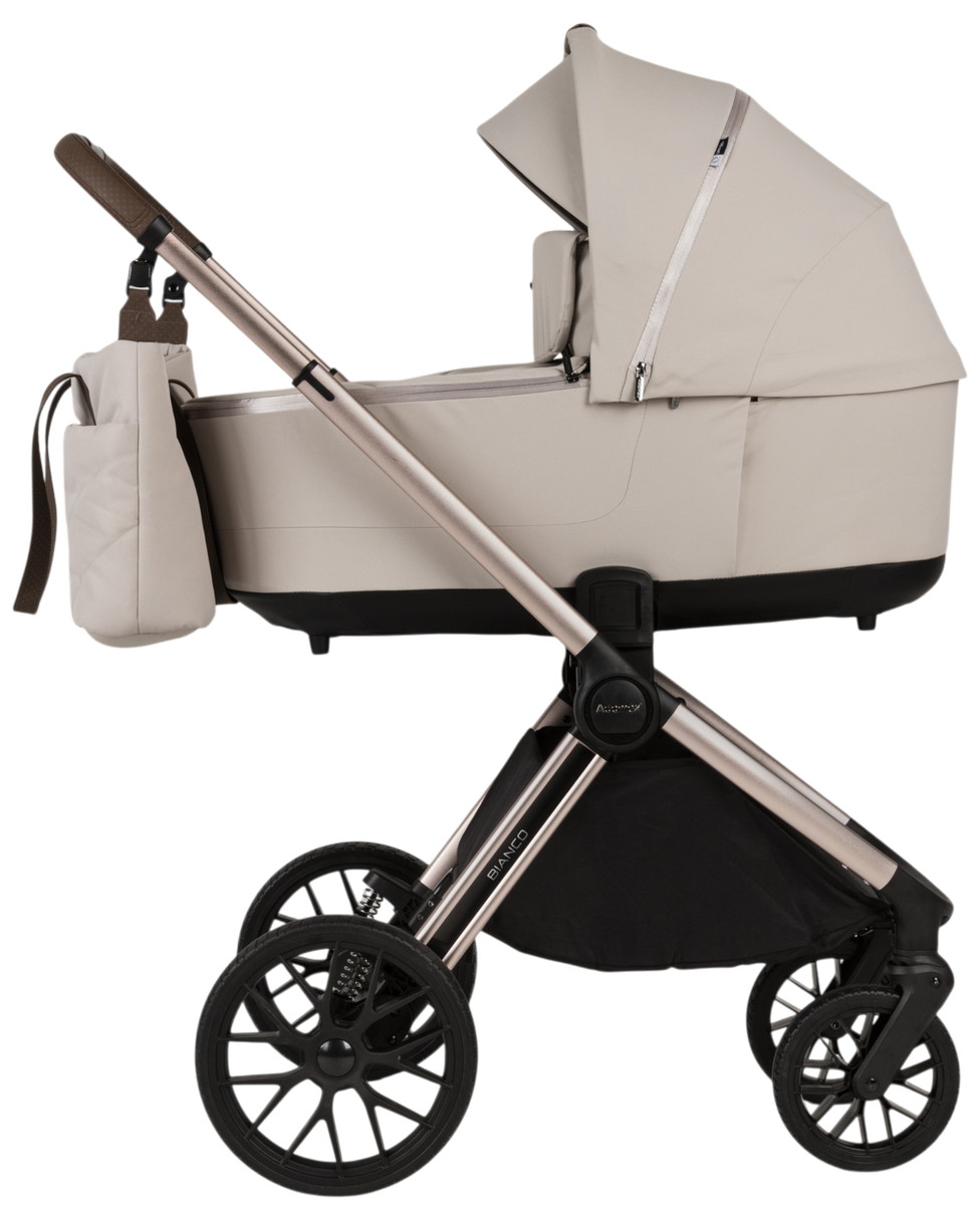 Детская коляска Adamex Bianco Special Edition 2 в 1 9 beige-champagne — св.беж-рама шампань
