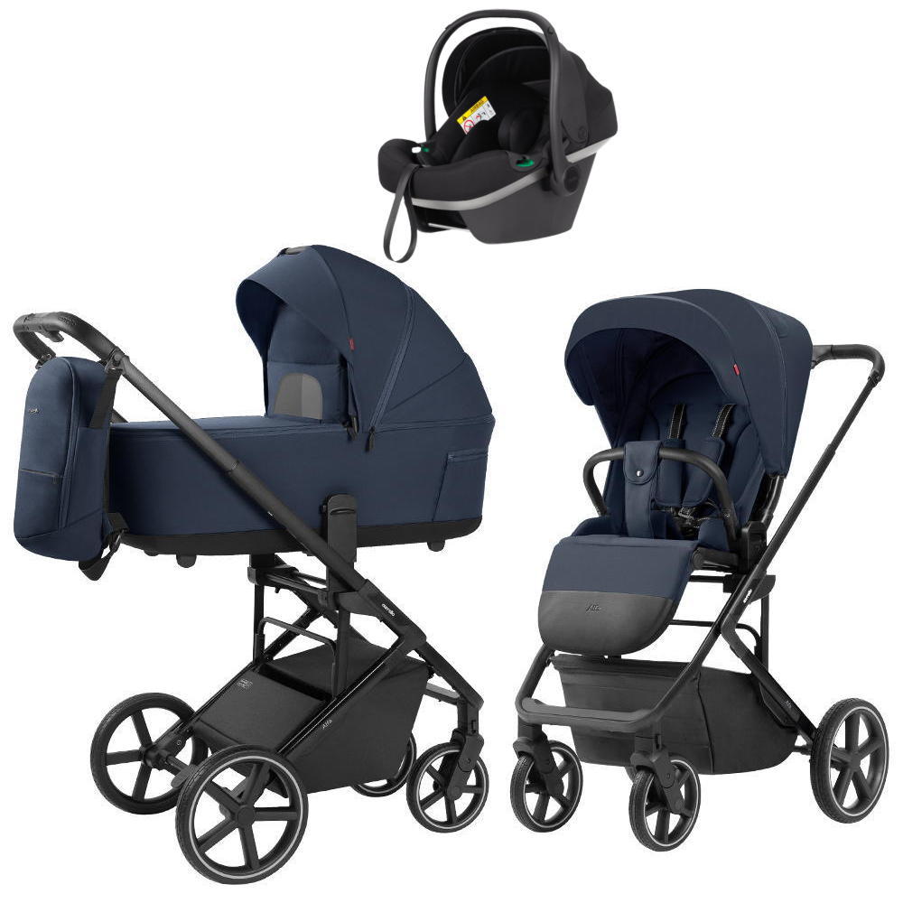 Коляска Carrello Alfa CRL-6522 2025 Nova DK791 Grey Line 3 в 1 Denim Blue