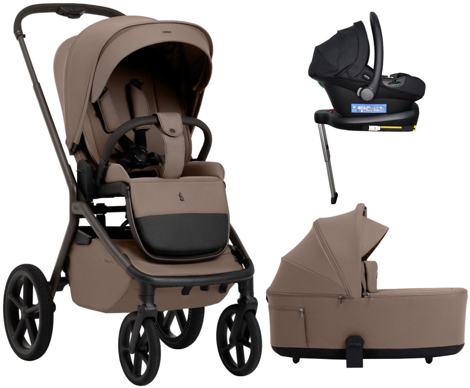 Коляска 4 в 1 Sweet Baby SBL Orso + автокресло Elegante Plus с базой i-Size ISOFIX DK780 Dark Beige