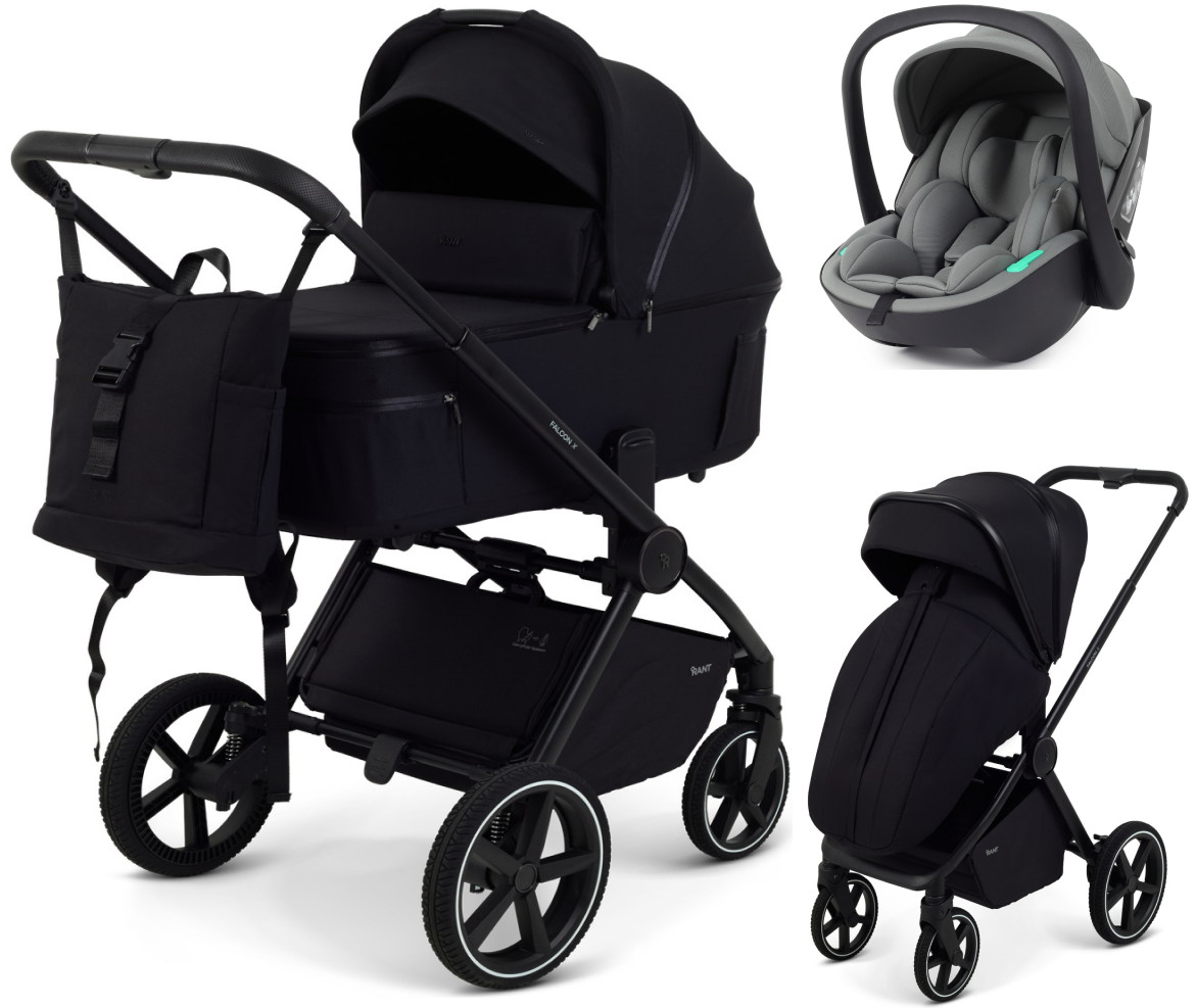 Детская коляска Rant Falcon X 3 в 1 RA126 с автокреслом Miro Olive Black