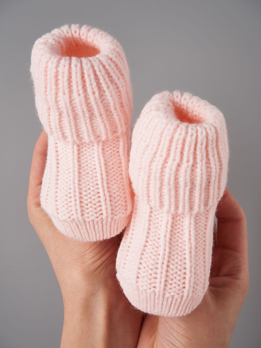 Носочки вязаные Little Star Лапша 5102 (нк) розовый, 10 см 2