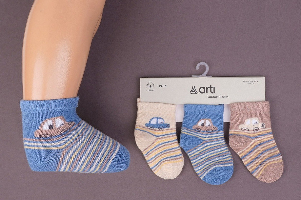 Носки Arti для мальчика с рисунком 3 пары 40126 K 10
