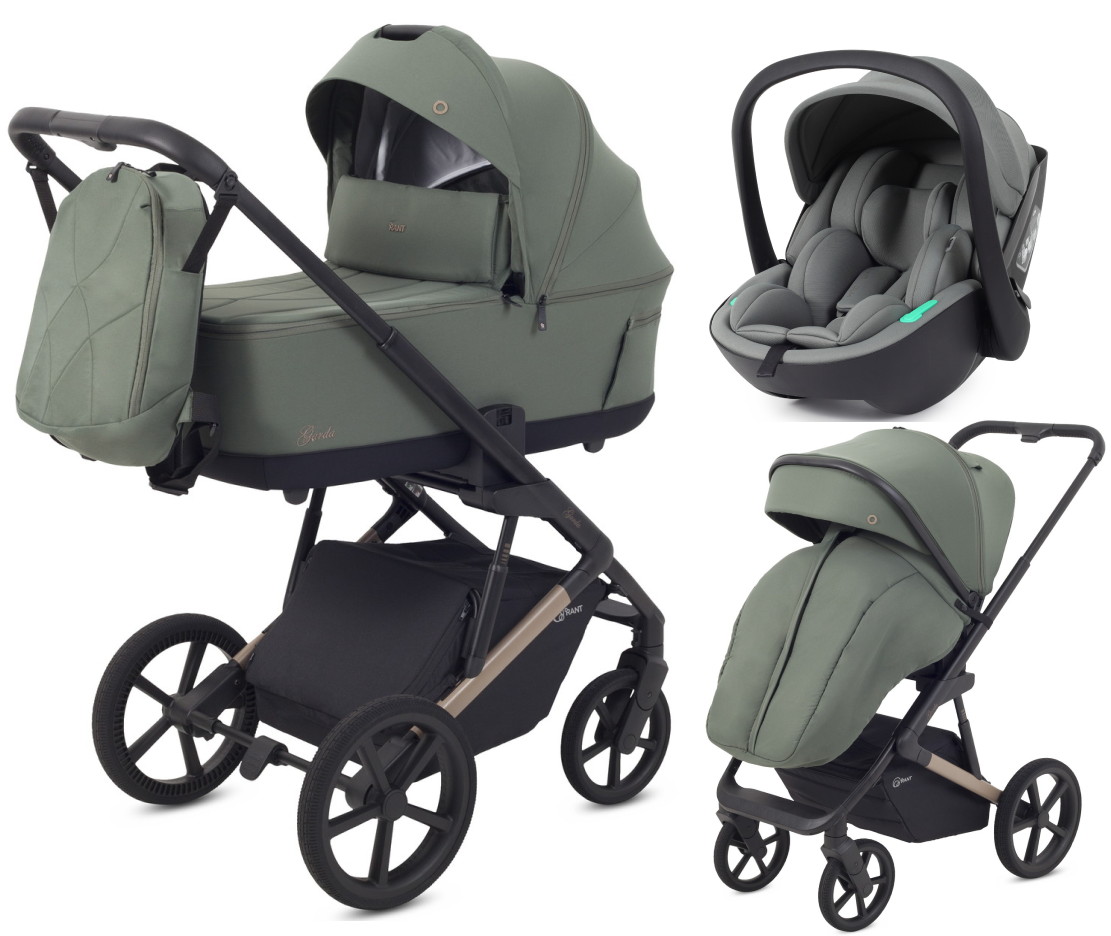 Детская коляска Rant Garda 3 в 1 с автокреслом Miro Olive Olive