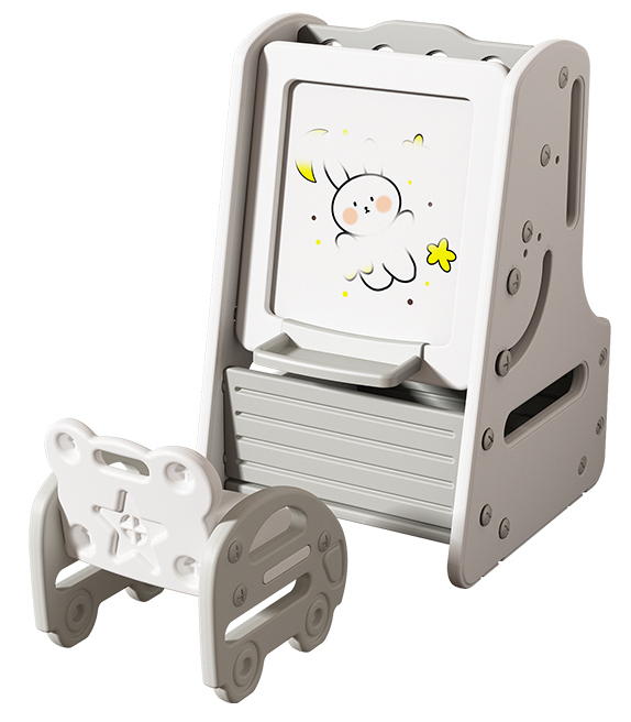 Стол трансформер детский 3 в 1 UNIX Kids со стульчиком Grey