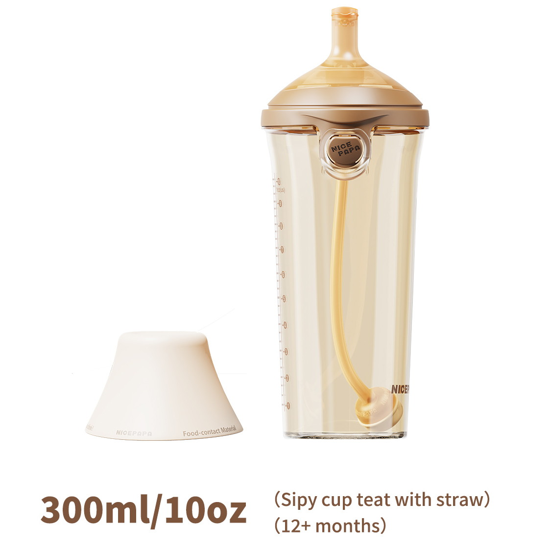 Бутылочка Nice Papa антиколики 300 мл 12+ мес PPSU NP-5271 Brown/коричневый