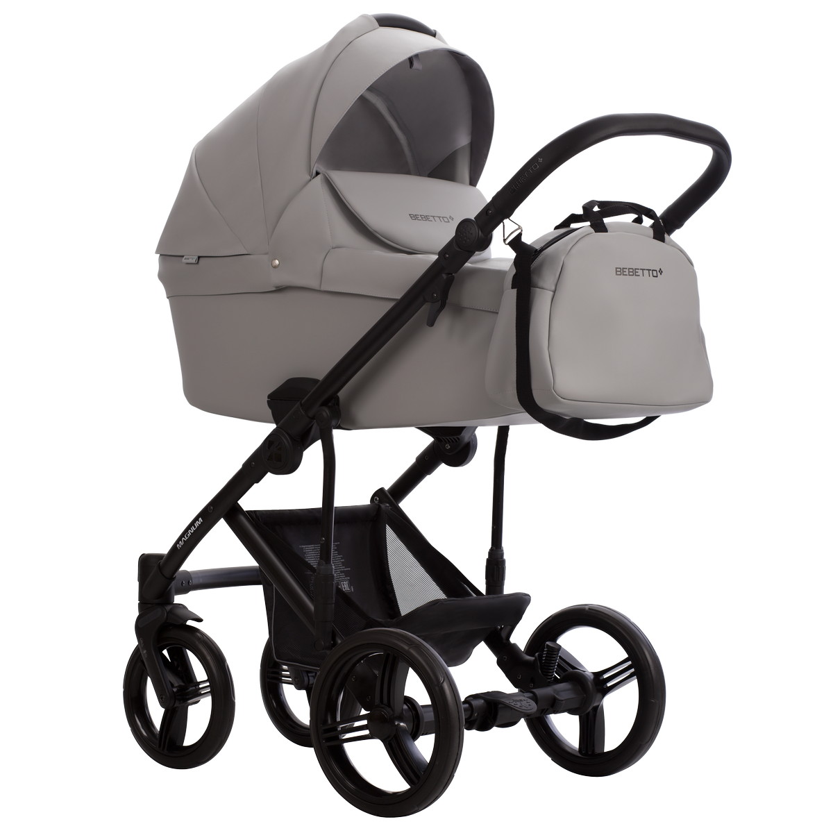 Детская коляска Bebetto Magnum Light Pro 3 в 1 с автокреслом Avionaut Cosmo 03 св.серая кожа