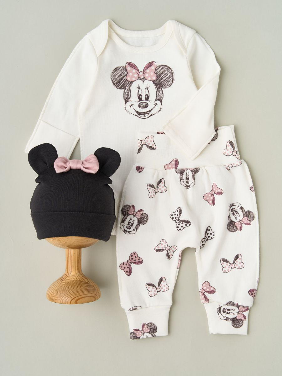Боди, штанишки, котелок Little Star Минни 728126 (ЧЗ-мз) крем 62