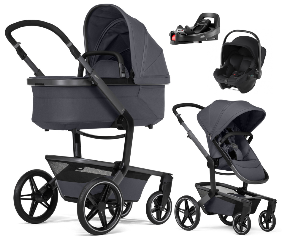 Детская коляска 4 в 1 Joolz Day 5 и автокресло Baby-Safe Core Space Black и база Vario Base 5Z Stone Grey