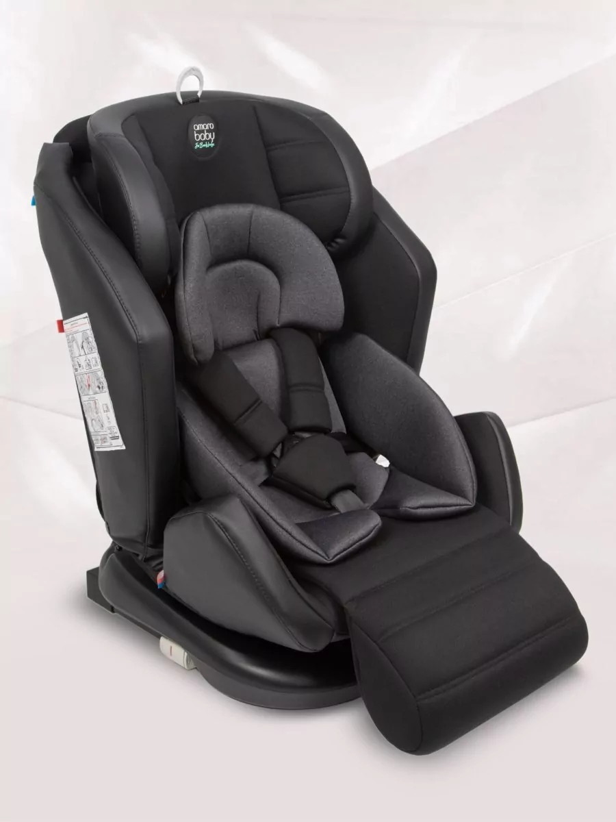 Автокресло детское AmaroBaby Favorite ISOFIX, 0+/1/2/3 чёрный/графит