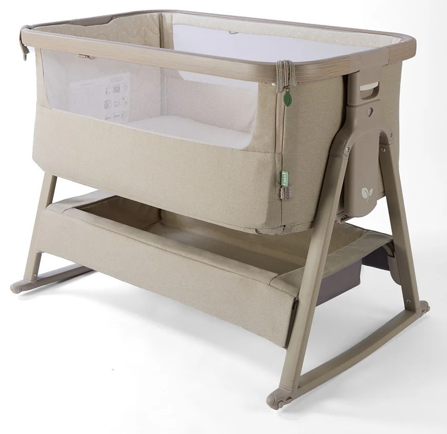Колыбель приставная Tutti Bambini CoZee Air 2 с колесами Орех/Какао (Soft Walnut/Cocoa)