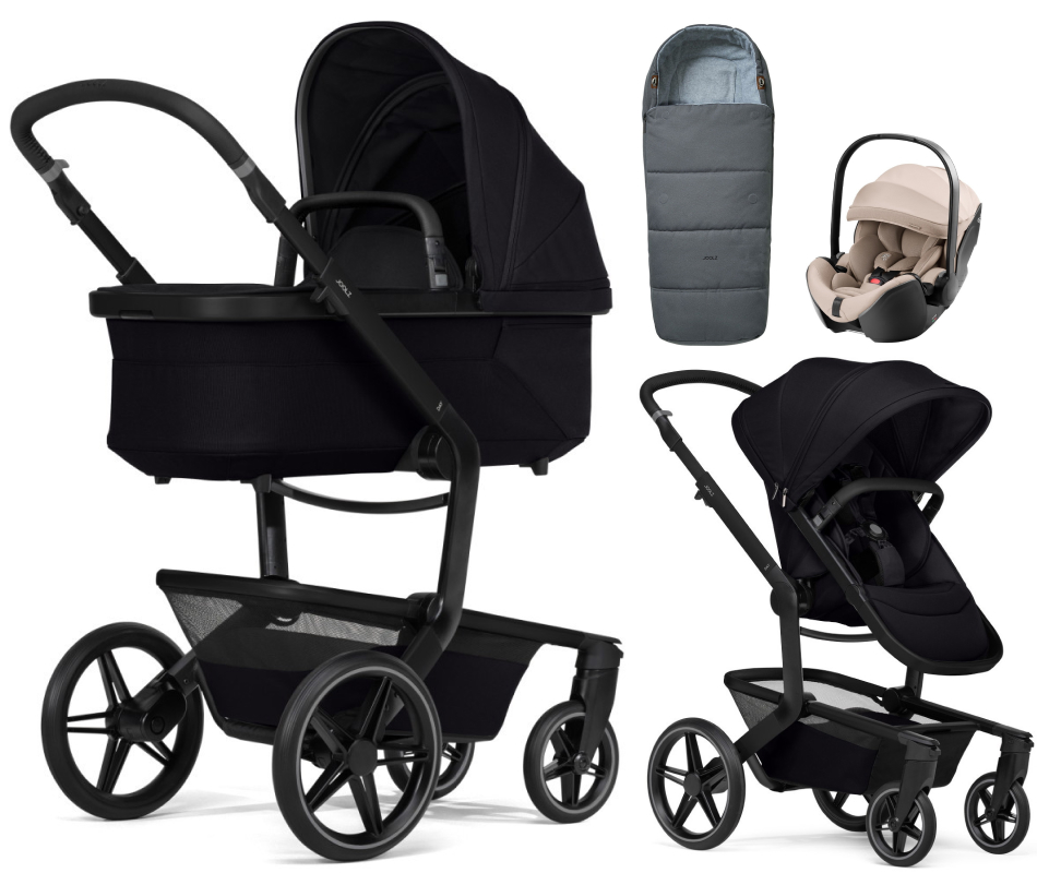 Детская коляска 3 в 1 Joolz Day 5 и автокресло Britax Roemer Baby-Safe Pro Style Teak + конверт в подарок Space black