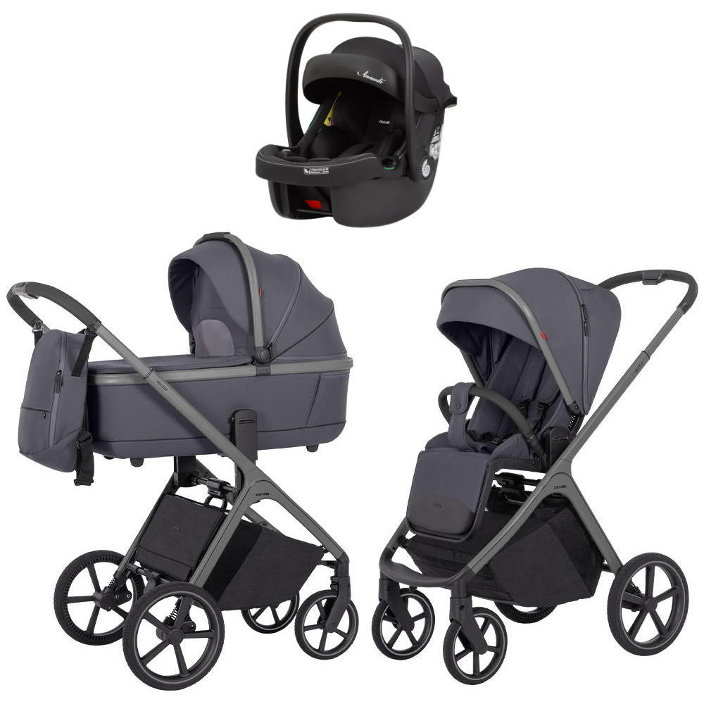 Коляска Carrello Vector CRL-6550 Ammonite AY329 Pro Absolute Black 3 в 1 Landscape Grey