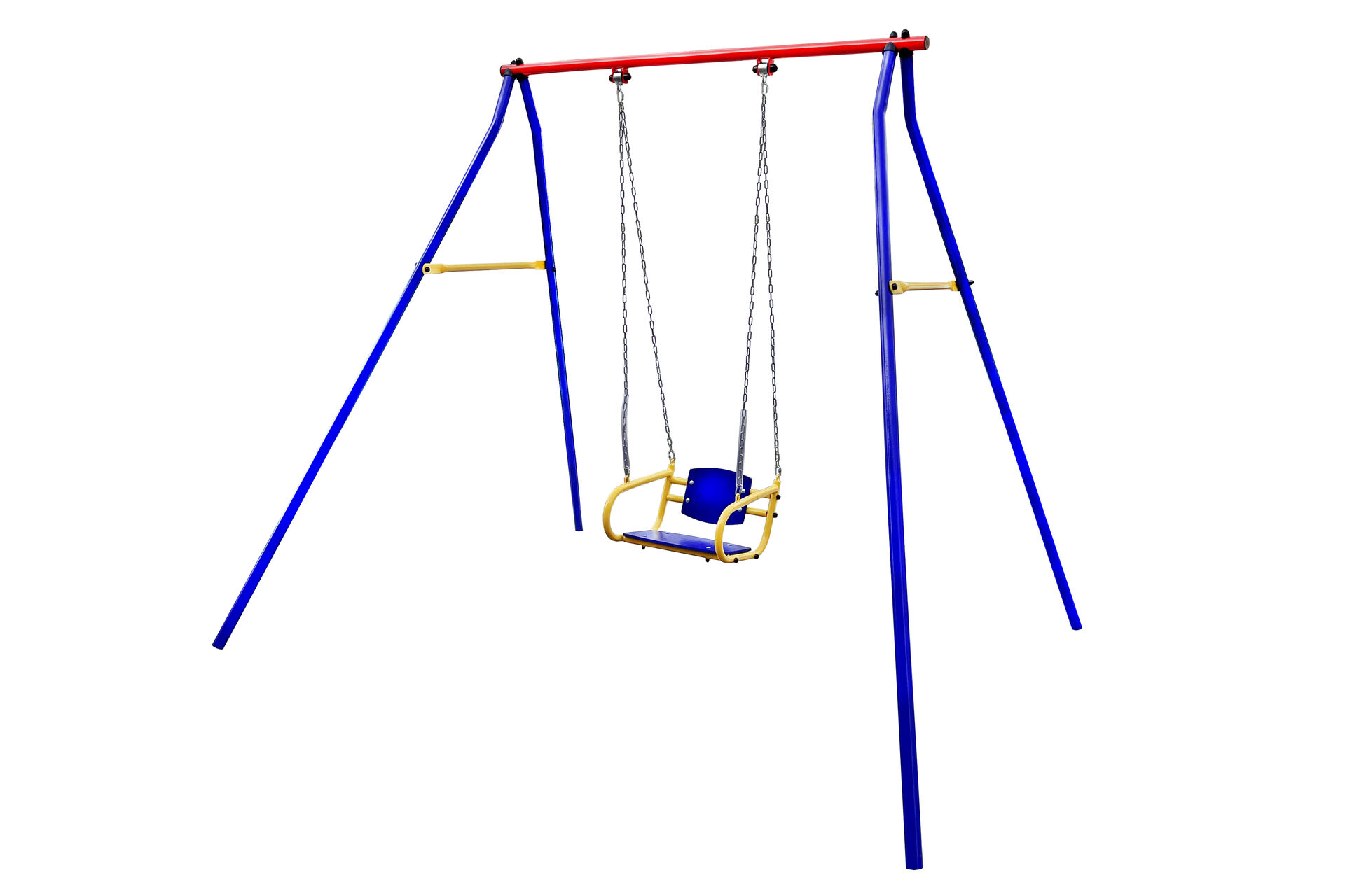 Качели дачные Пионер 1К + качели цепные со спинкой