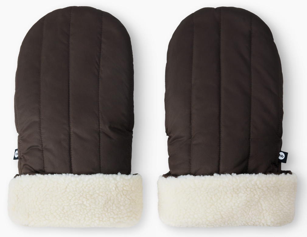Муфты-варежки для колясок Happy baby 97014-0 ЧЗ темно-коричневый / dark brown