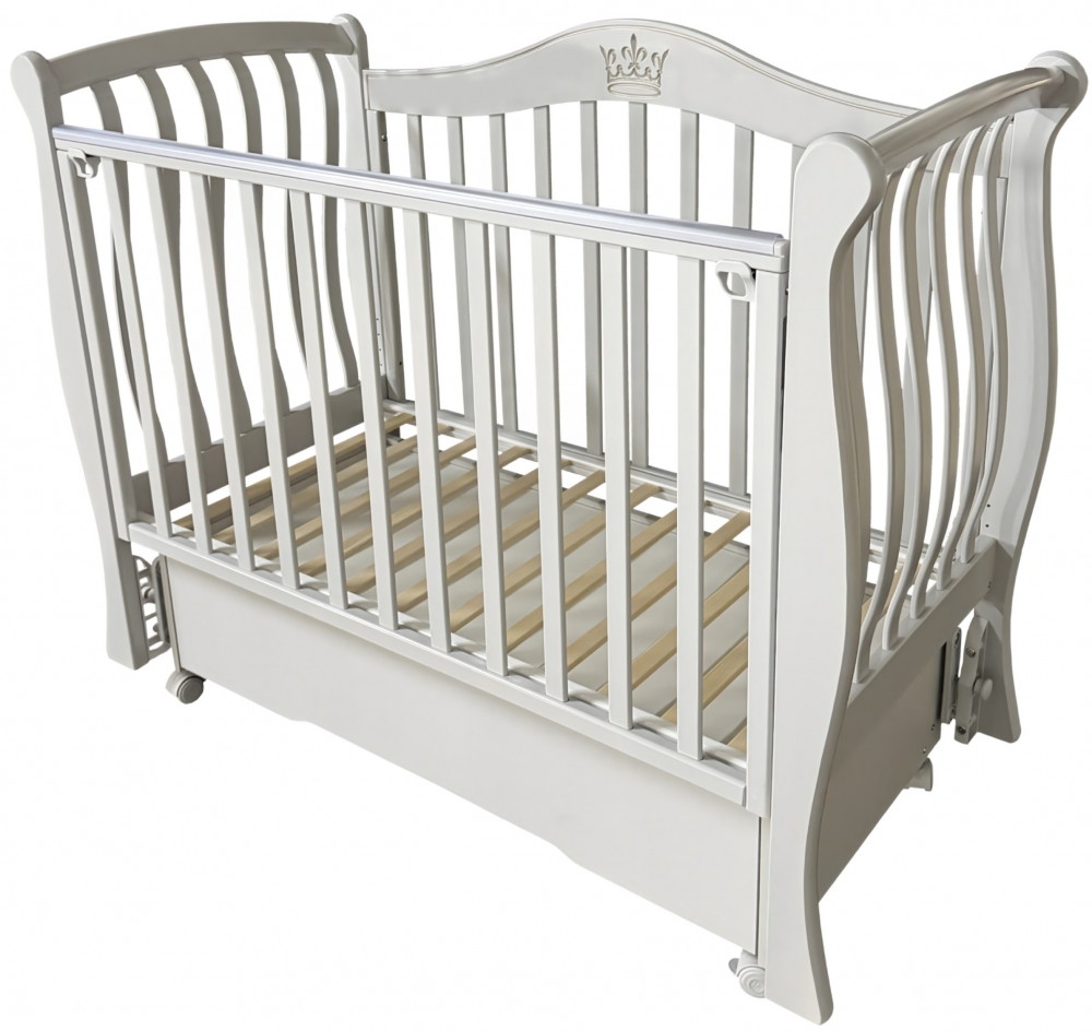 Детская кроватка Кедр Мэри 2 (маятник универсальный,колесо) лунная ночь