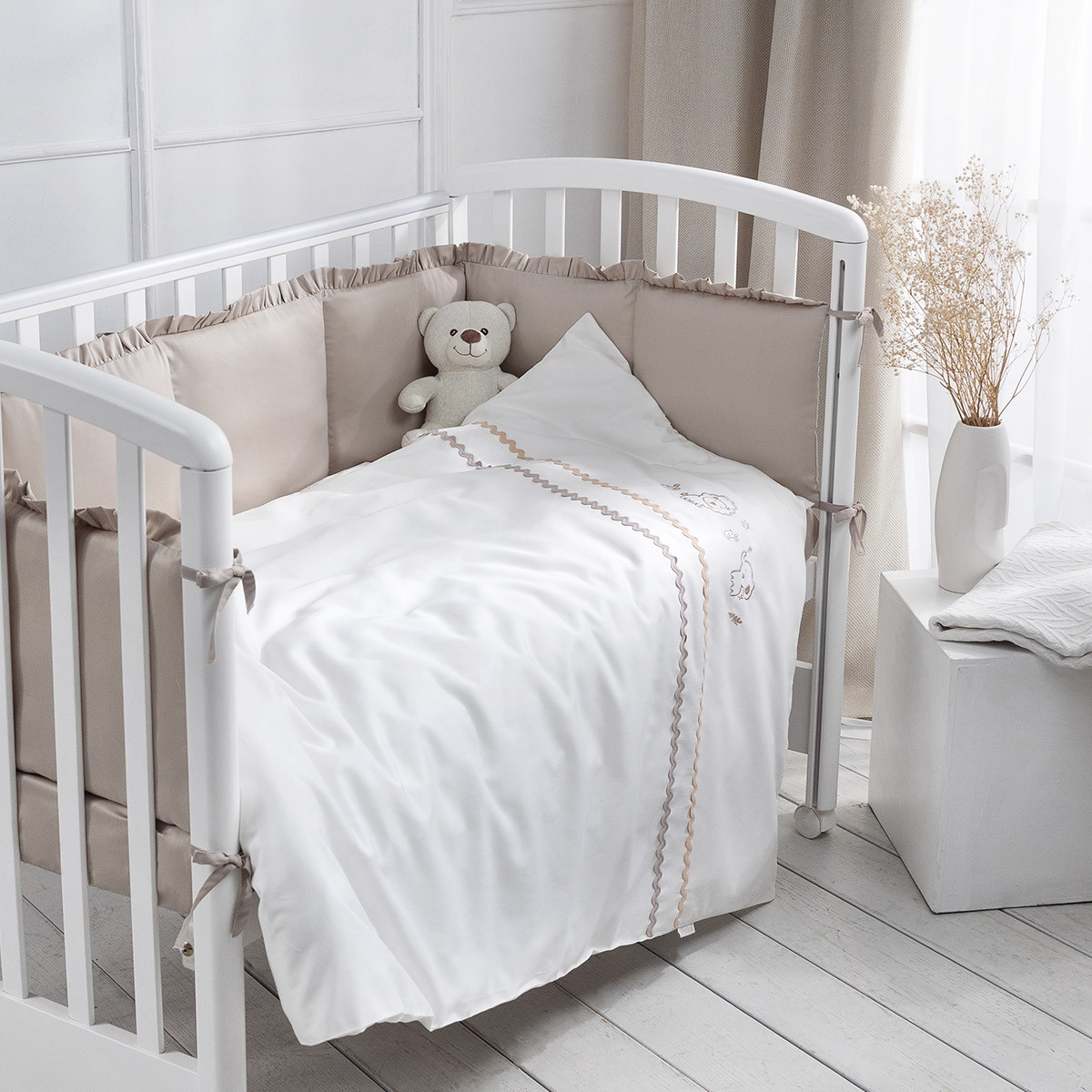 Комплект в кровать Perina Toys Sateen Collection 6 предметов песочный