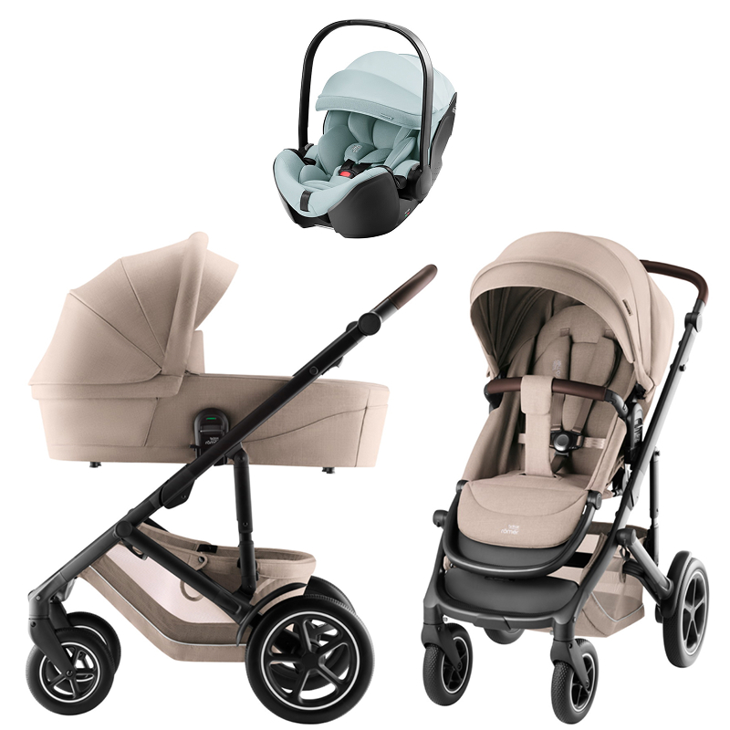 Коляска 3 в 1 Britax Roemer Smile 5Z Style и автокресло Baby-Safe PRO Style Harbor Blue Teak